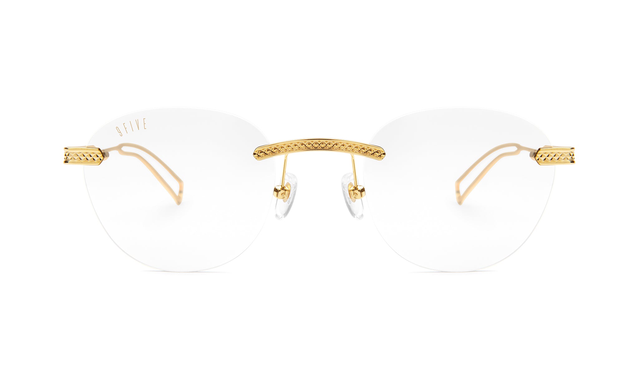9FIVE Dime Lite 24k Gold Clear Lens Glasses