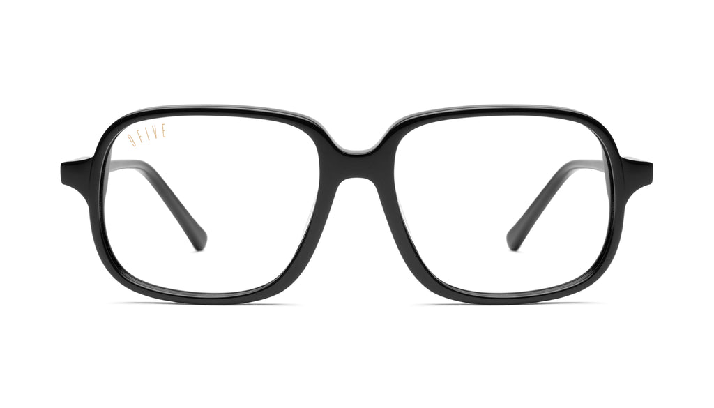 9FIVE Fronts Black & 24k Gold Clear Lens Glasses