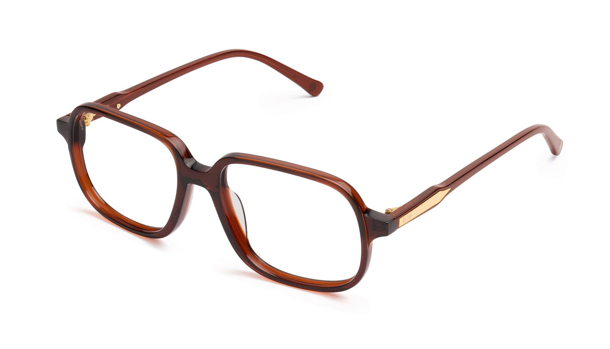9FIVE Fronts Cognac & Gold Clear Lens Glasses 9FIVE Eyewear