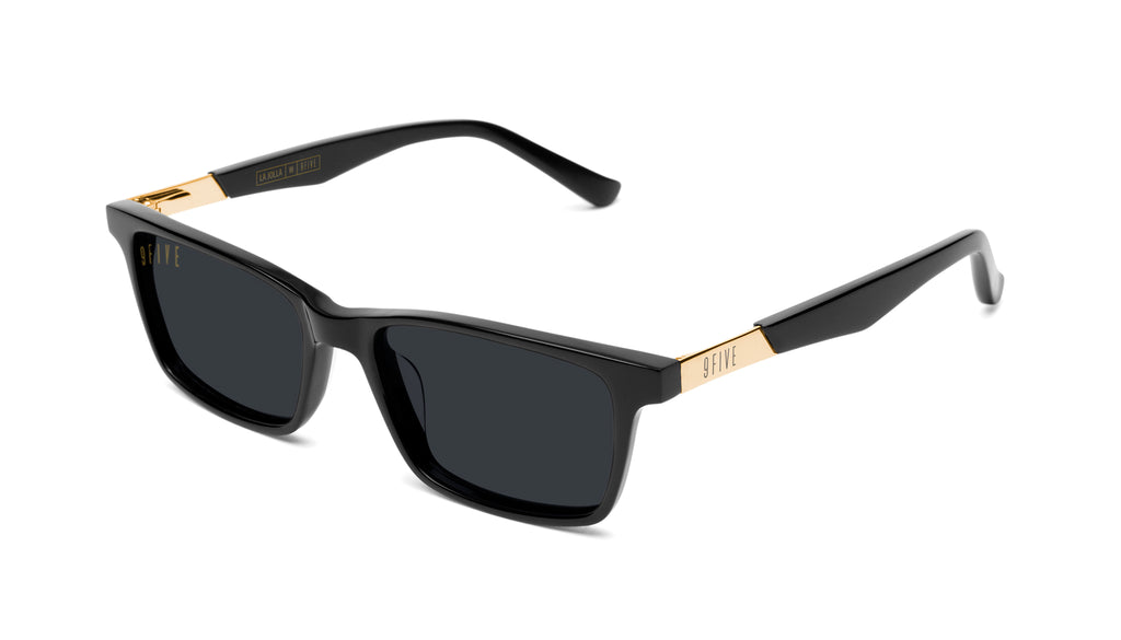 9FIVE La Jolla Black & 24K Gold Sunglasses Rx