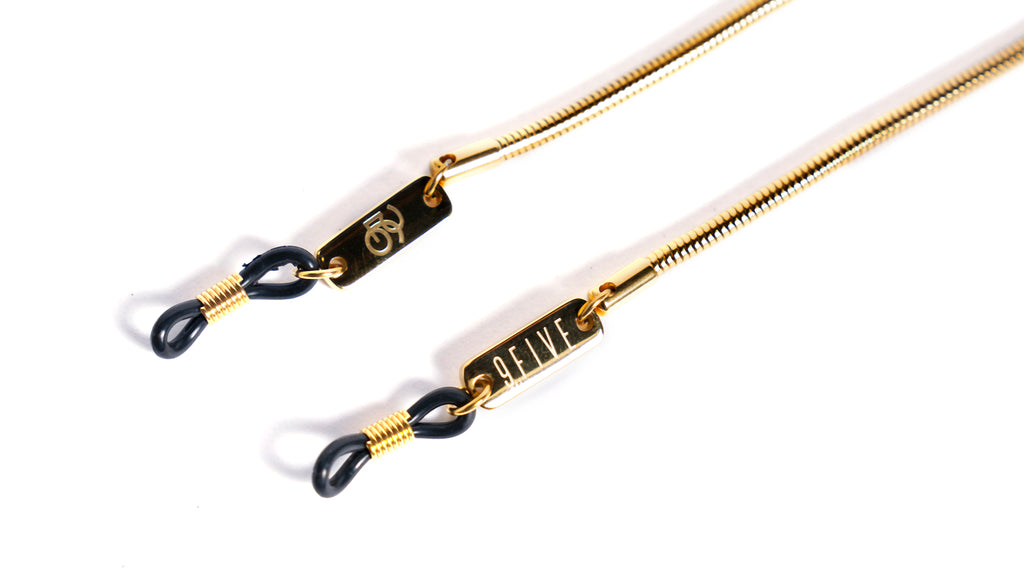 9FIVE 24k Gold Snake Chain Eyewear Lanyard