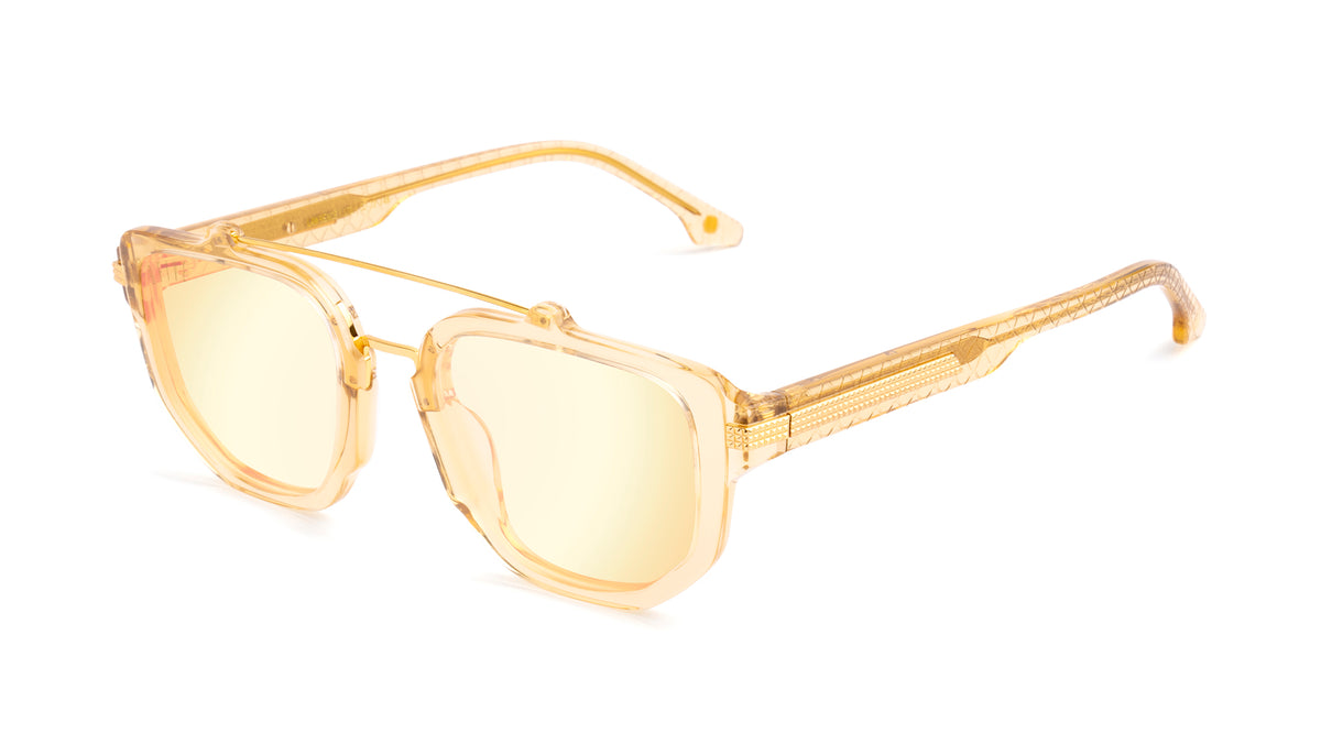 9Five Locks Gold Scale - Reflective Gold Sunglasses