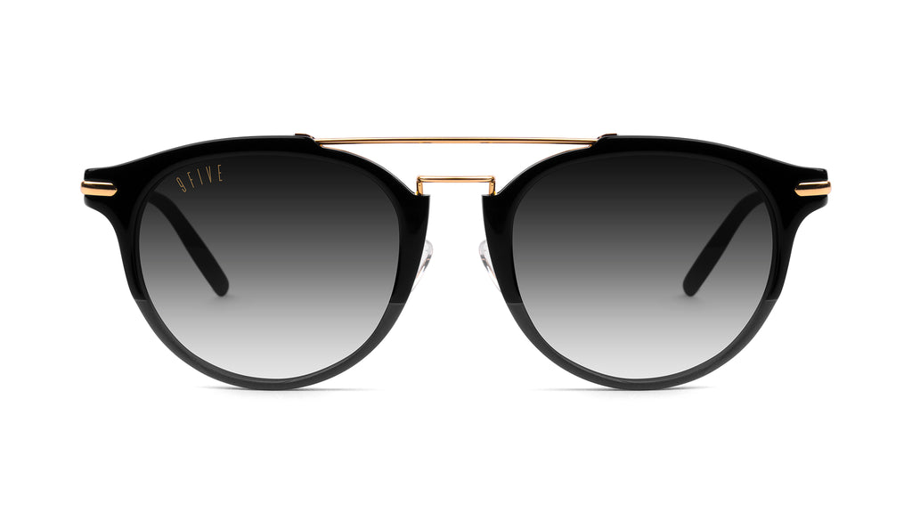 9FIVE Leo Black & 24K Gold - Gradient Sunglasses