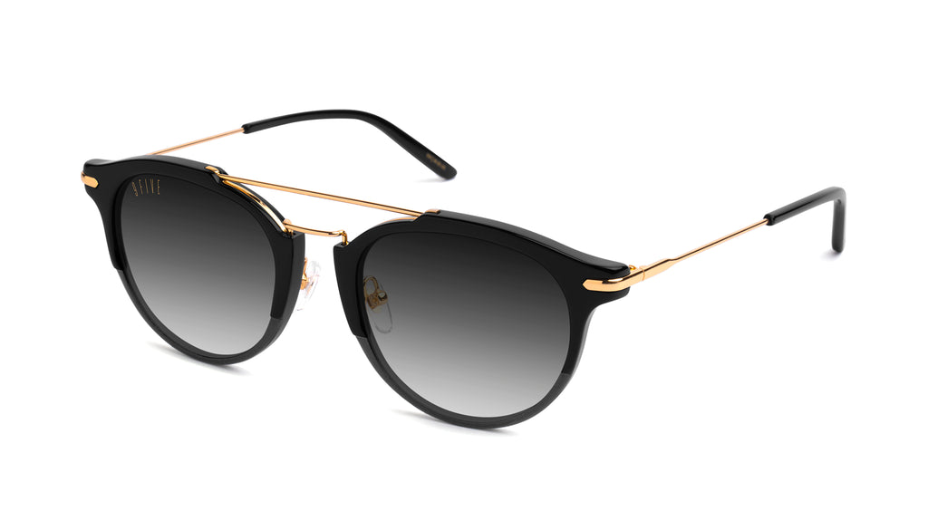 9FIVE Leo Black & 24K Gold - Gradient Sunglasses