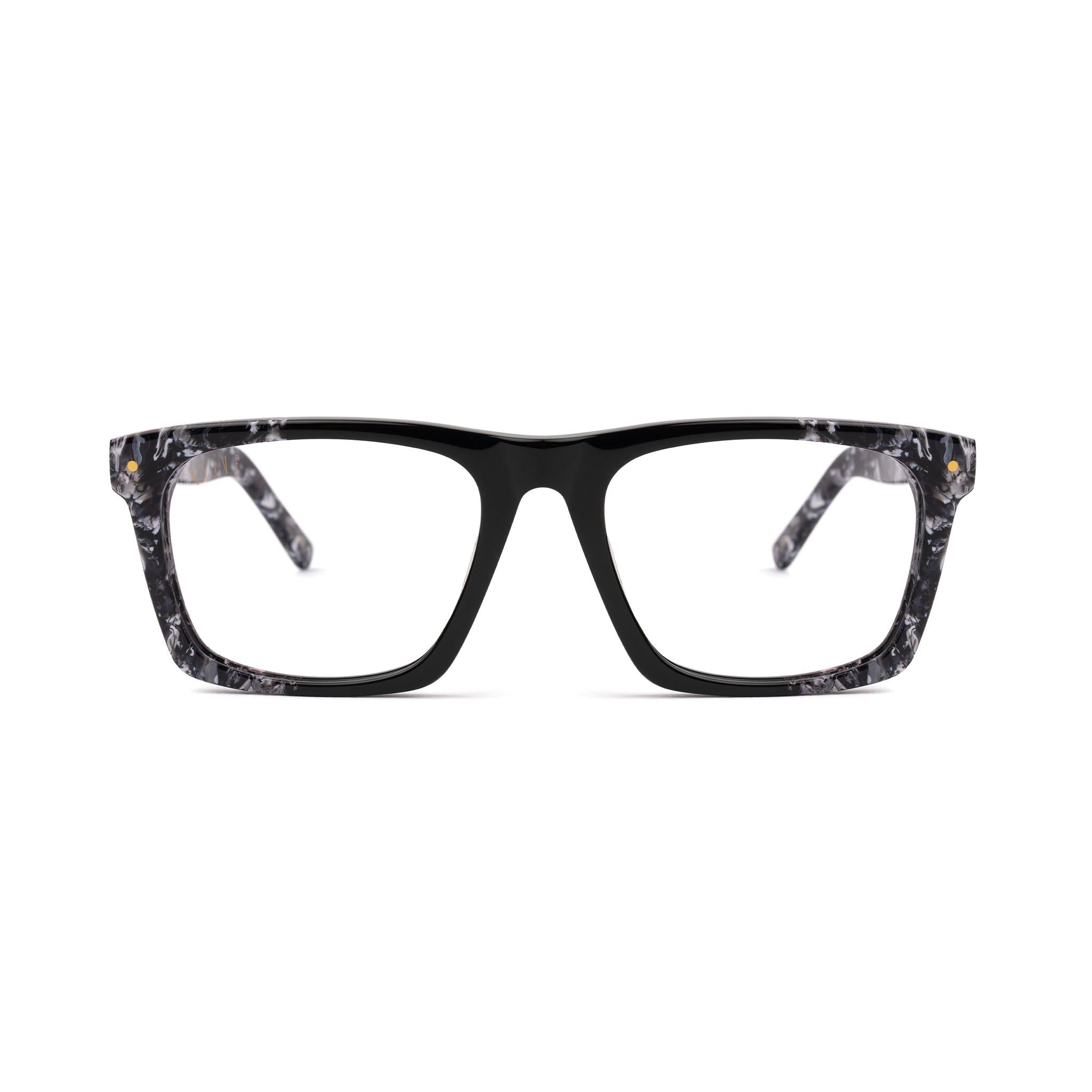 9FIVE One Black & White Onyx Clear Lens Glasses