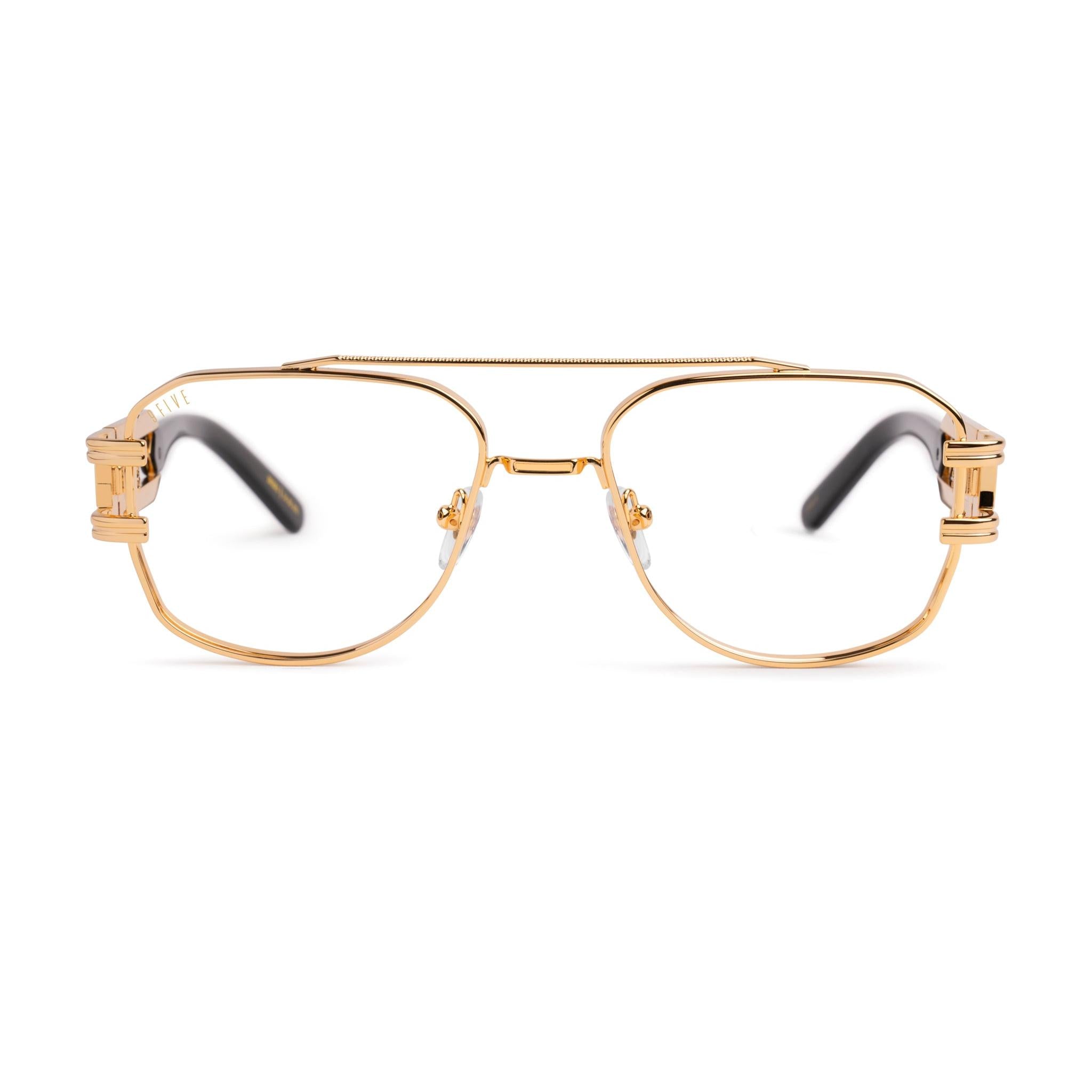 9five royals aviator clear lens glasses