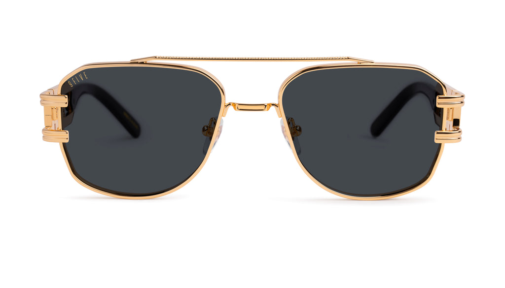 9FIVE Royals Black & 24K Gold Sunglasses Rx