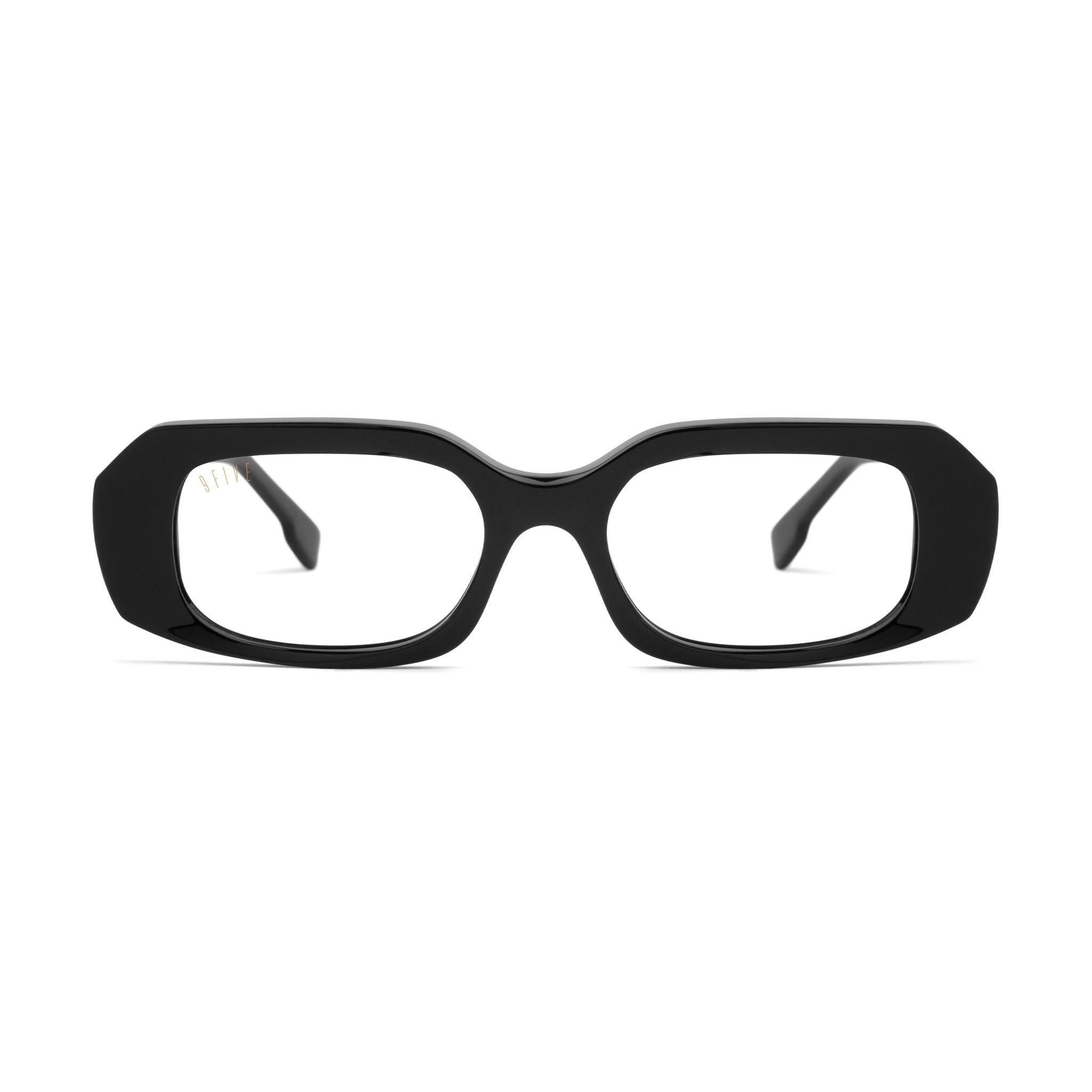 9FIVE Soma Black & 24K Gold Clear Lens Glasses Rx