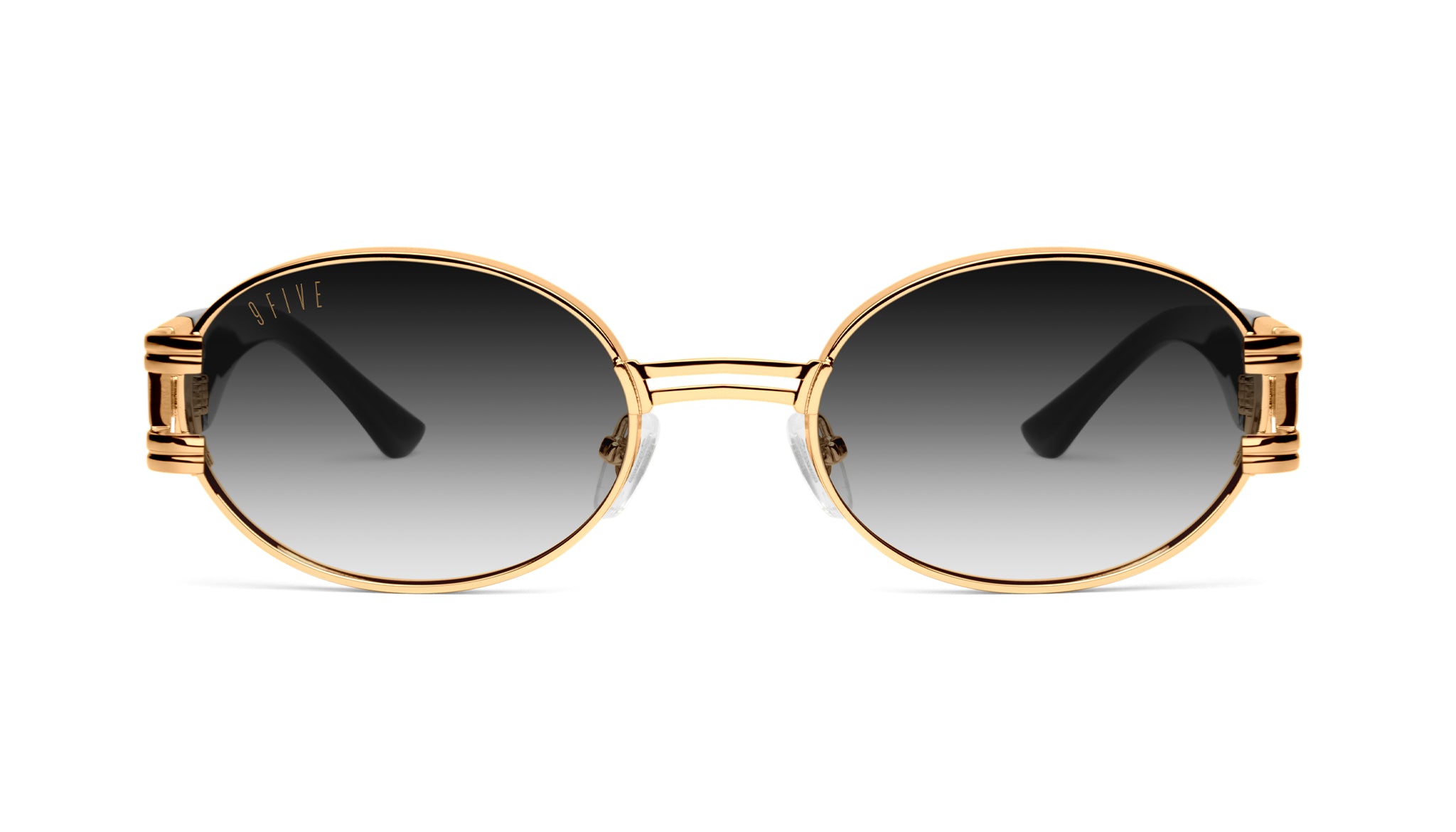 9FIVE St. James Black & 24k Gold - Gradient Sunglasses