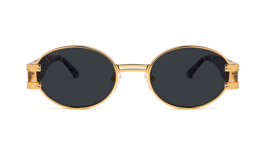 9FIVE St. James Black & White Onyx Sunglasses