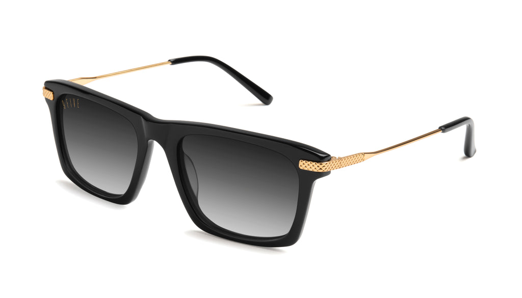 9FIVE Three Black & 24k Gold - Gradient Sunglasses