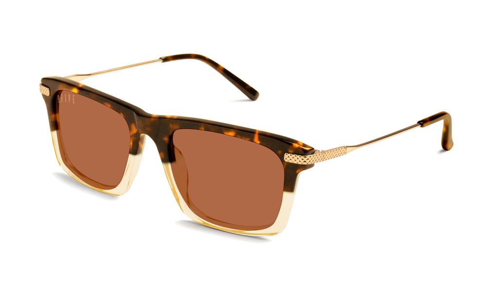 9FIVE Three Tortoise & Gold Split Sunglasses