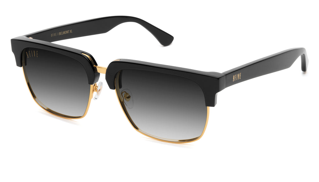 9FIVE Belmont Black & 24K Gold XL - Gradient Sunglasses