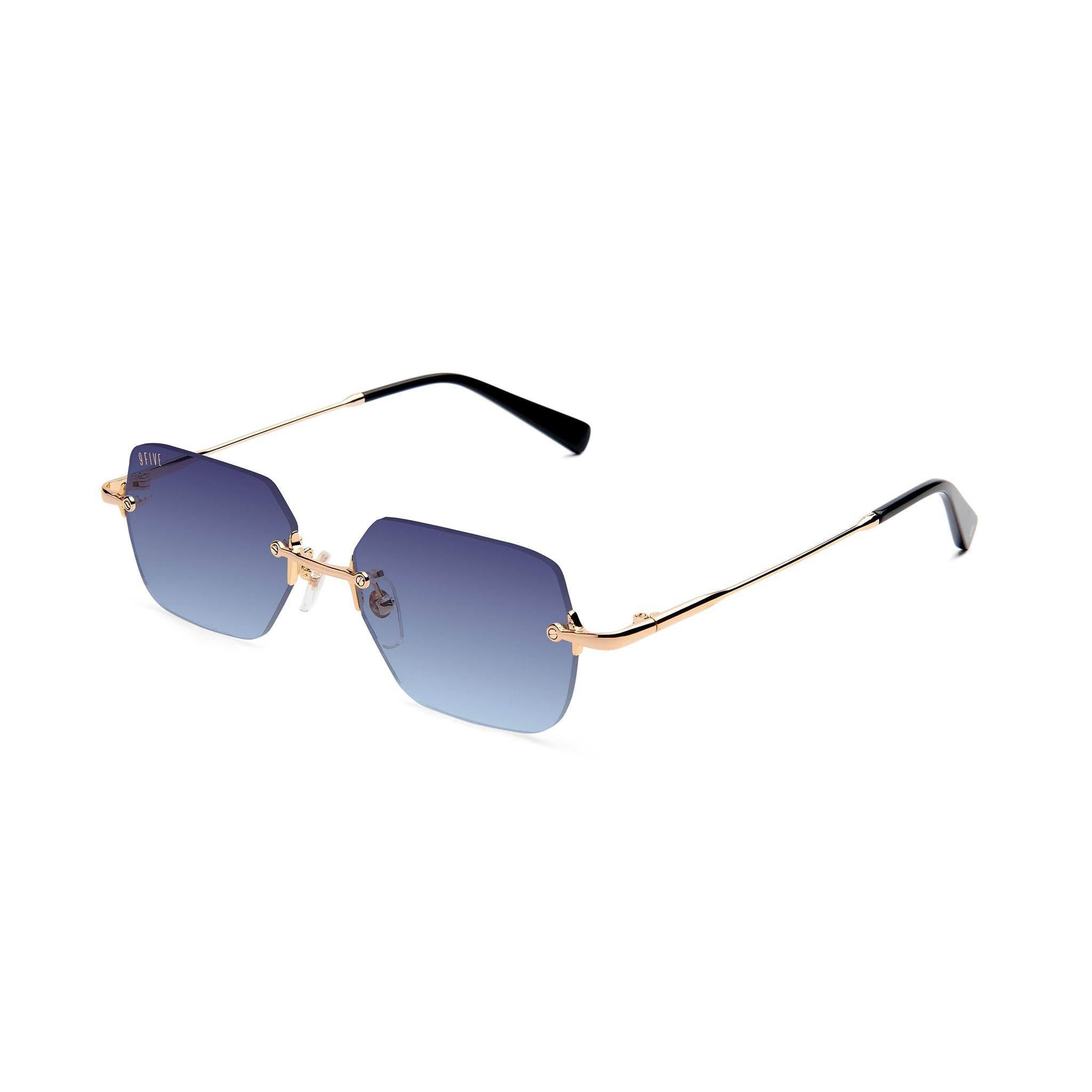 9FIVE Clarity Lite Midnight Gradient & 24K Gold Sunglasses — side [g:midnight-gradient s:all o:2]