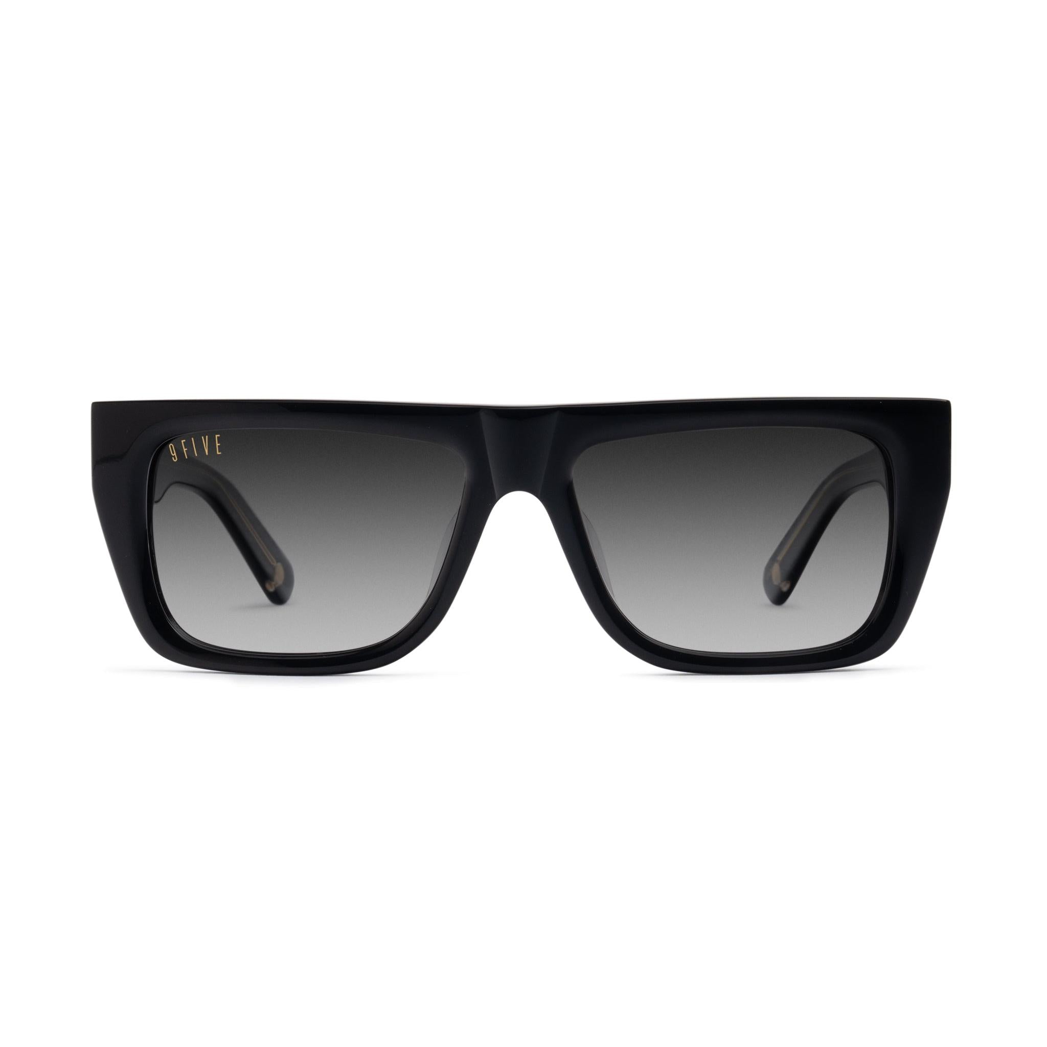 9FIVE 212 Loc Black Gradient & 24K Gold Sunglasses — front [g:black-gradient s:all o:1]