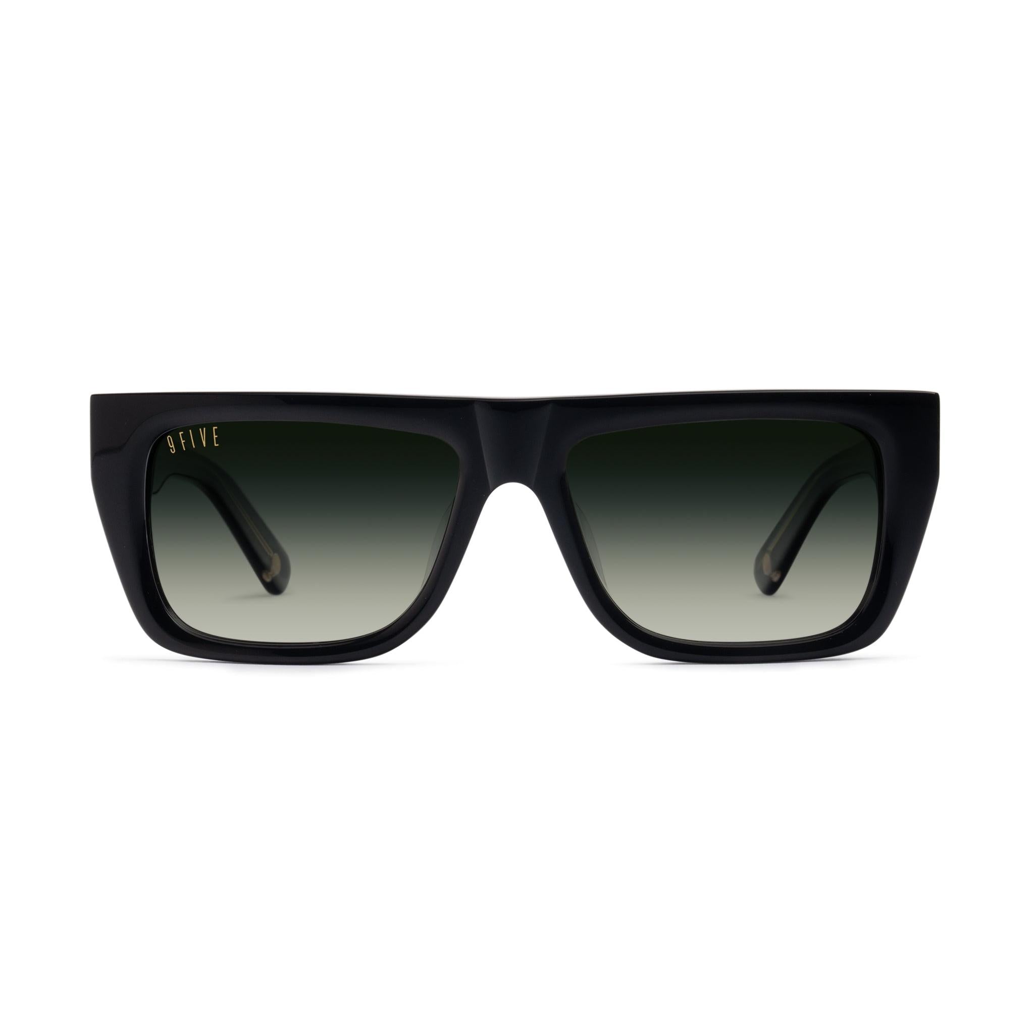 9FIVE 212 Loc Green Gradient & 24K Gold Sunglasses — front [g:green-gradient s:all o:1]