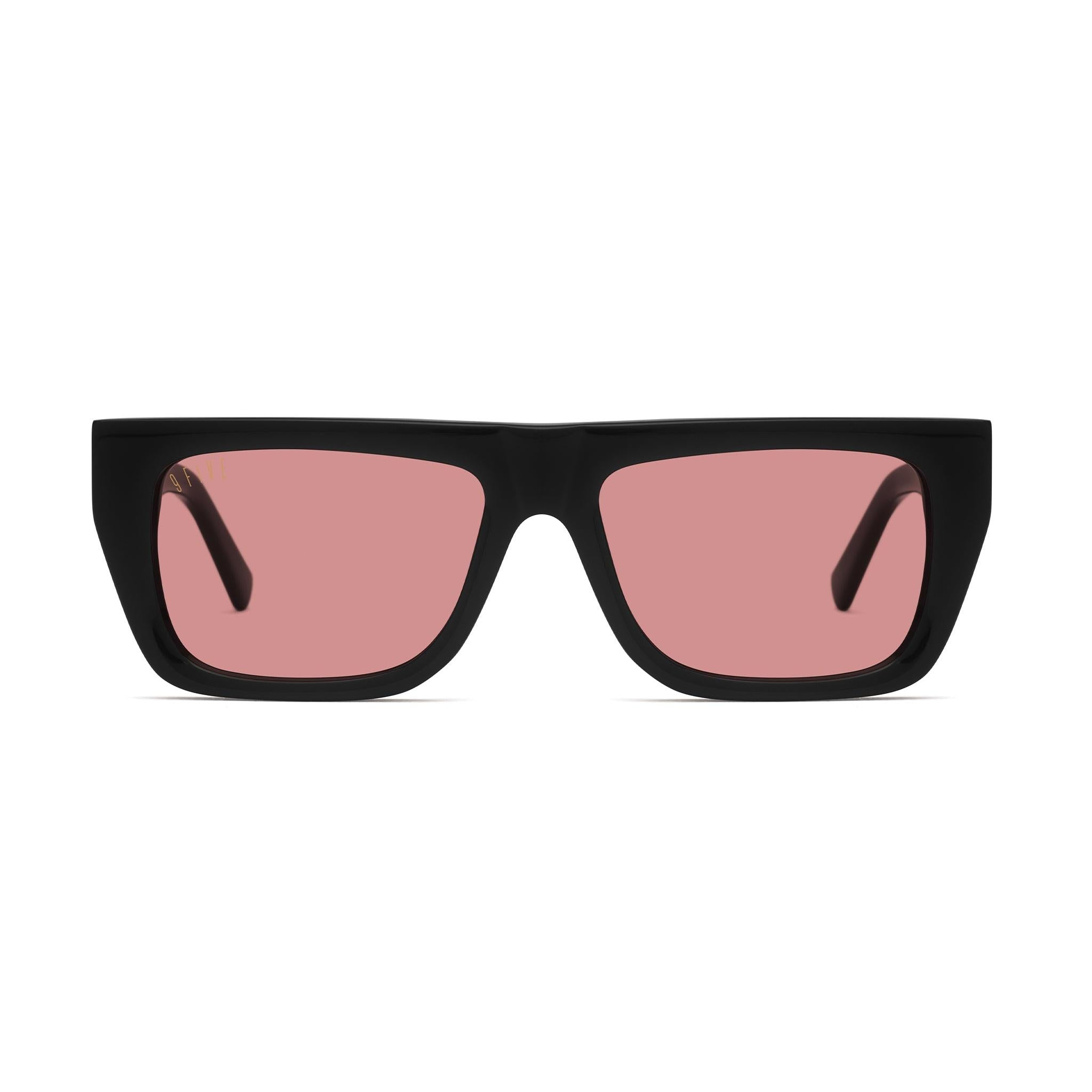 9FIVE 212 Loc Pink & 24K Gold Sunglasses — front [g:pink s:all o:1]