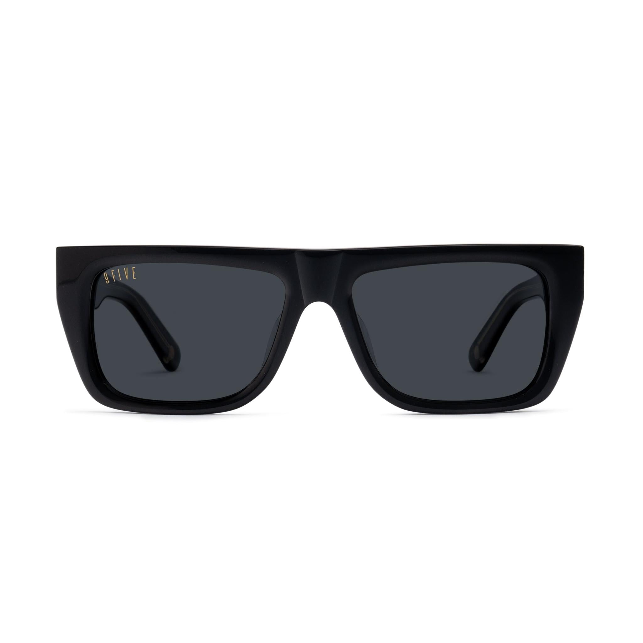 9FIVE 212 Loc Black & 24K Gold Sunglasses — front [g:black s:all o:1]