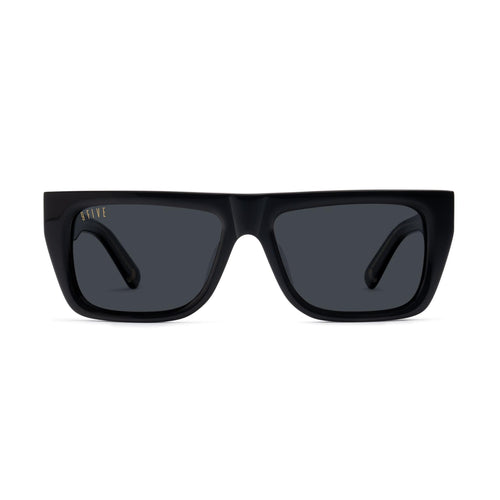 9FIVE 212 Loc Black & 24K Gold Sunglasses — front [g:black s:all o:1]