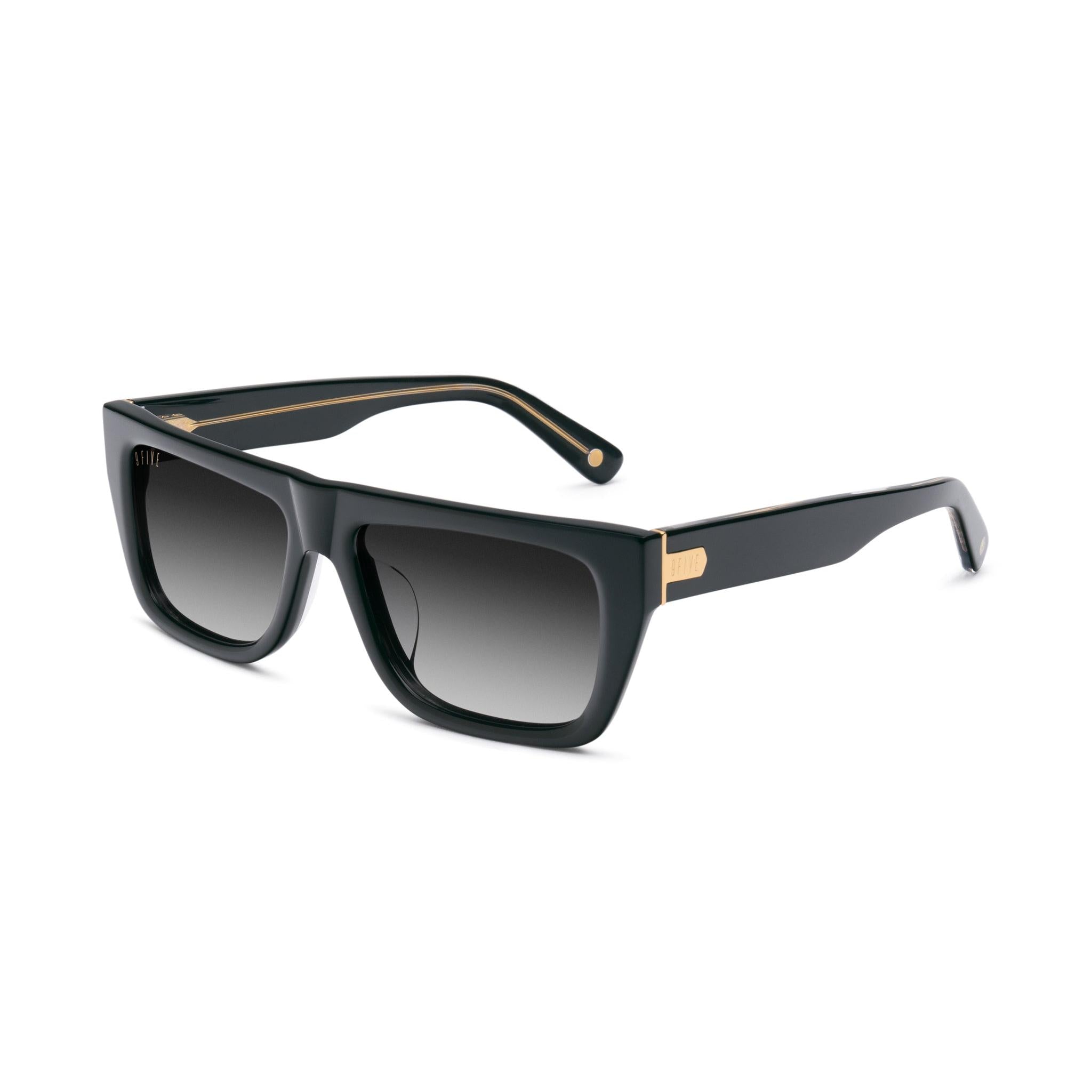 9FIVE 212 Loc Black Gradient & 24K Gold Sunglasses — side [g:black-gradient s:all o:2]