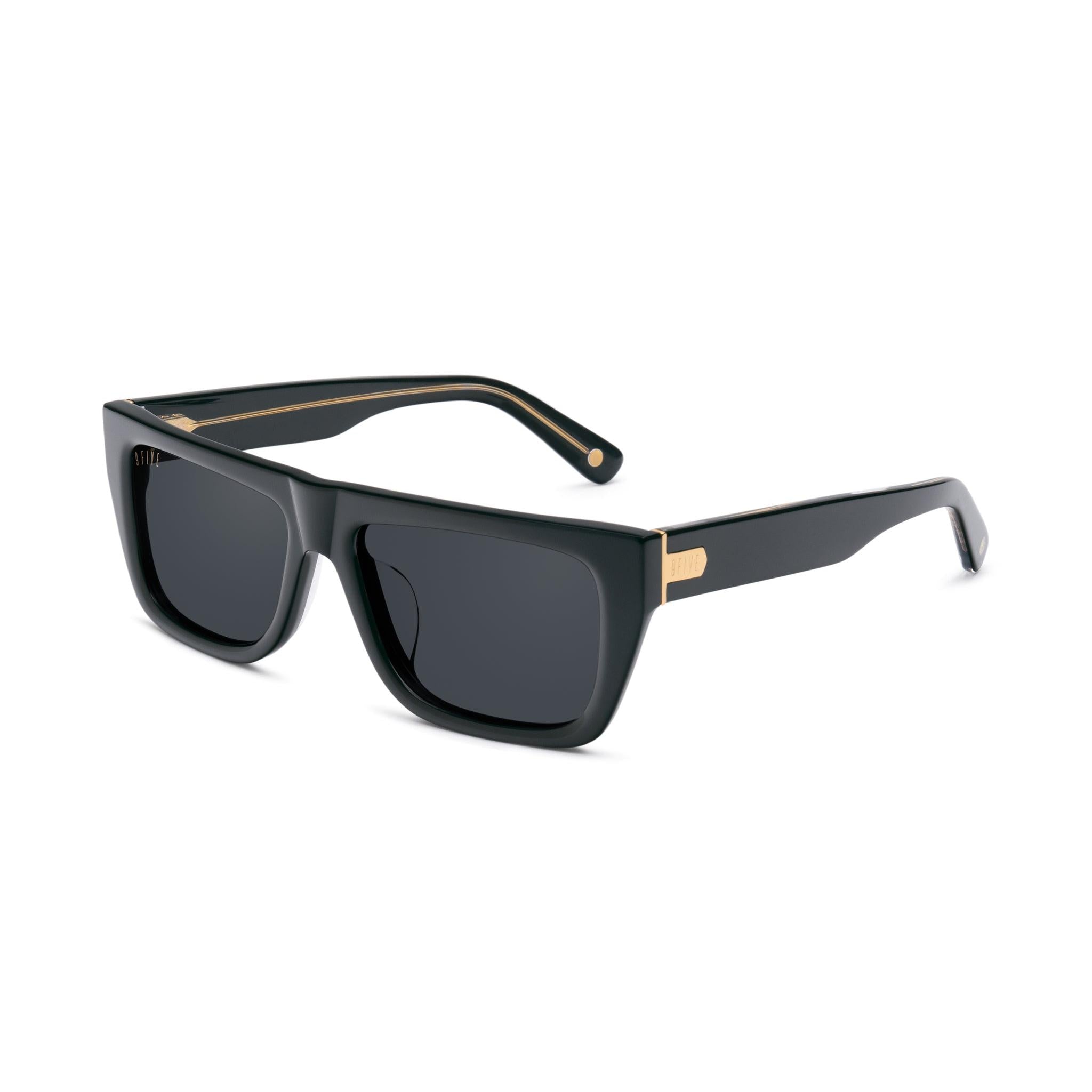 9FIVE 212 Loc Black & 24K Gold Sunglasses — side [g:black s:all o:2]