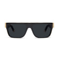 9FIVE 22 Loc Black & 24K Gold Sunglasses — Regular fit, front [g:black s:reg o:1]