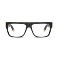 9FIVE 22 Loc Black & 24K Gold Clear Lens Glasses Rx — front [g:all s:reg o:1]