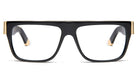 9FIVE 22 Black & 24K Gold XL Clear Lens Glasses Rx