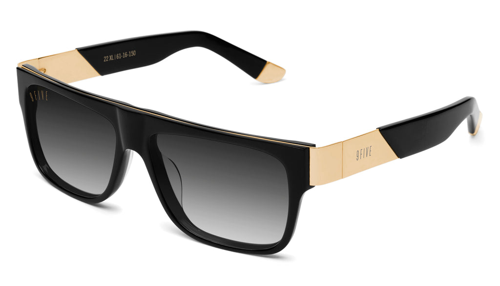 9FIVE 22 Black & 24K Gold XL - Gradient Sunglasses