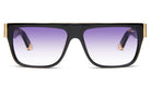 9FIVE x Swagu 22 XL Black & 24K Gold - Purple Hue Sunglasses