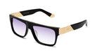 9FIVE x Swagu 22 XL Black & 24K Gold - Purple Hue Sunglasses