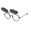 9FIVE 50-50 Flip-Up Blackout Black Sunglasses — side, flip open [g:black s:all o:2]