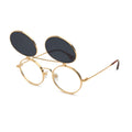 9FIVE 50-50 Flip-Up Tortoise Black Sunglasses — side, flip open [g:black s:all o:2]