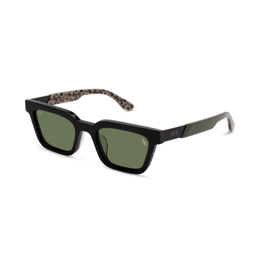 9FIVE x Arts-Rec EM4 Savanna Olive Green Sunglasses — side [g:olive-green s:all o:2]