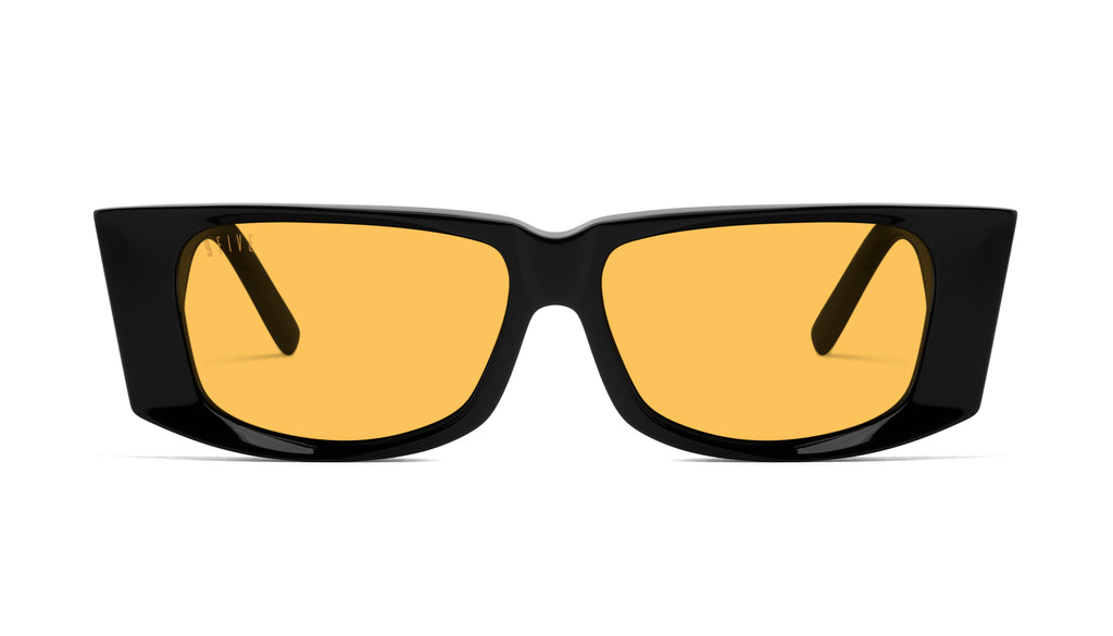 9FIVE Angelo Black & 24K Gold - Yellow Sunglasses