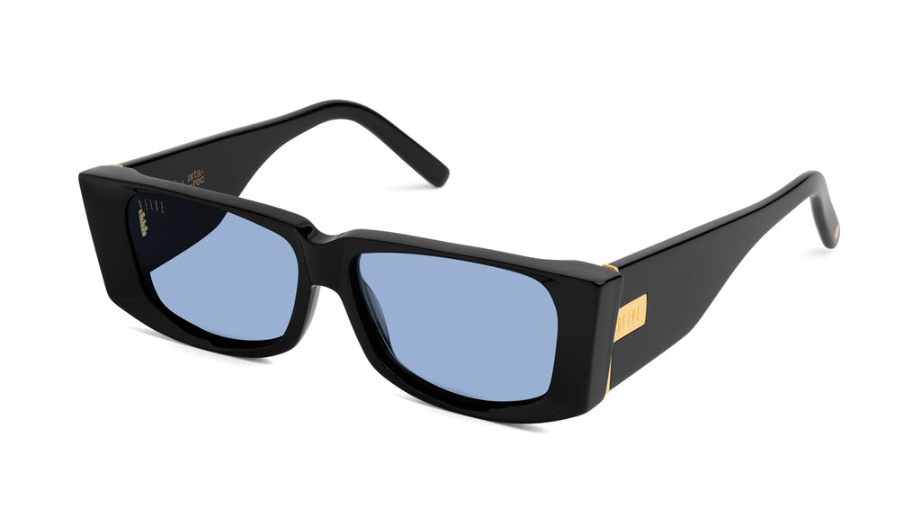 9FIVE Angelo Black & 24K Gold - Sky Blue Sunglasses