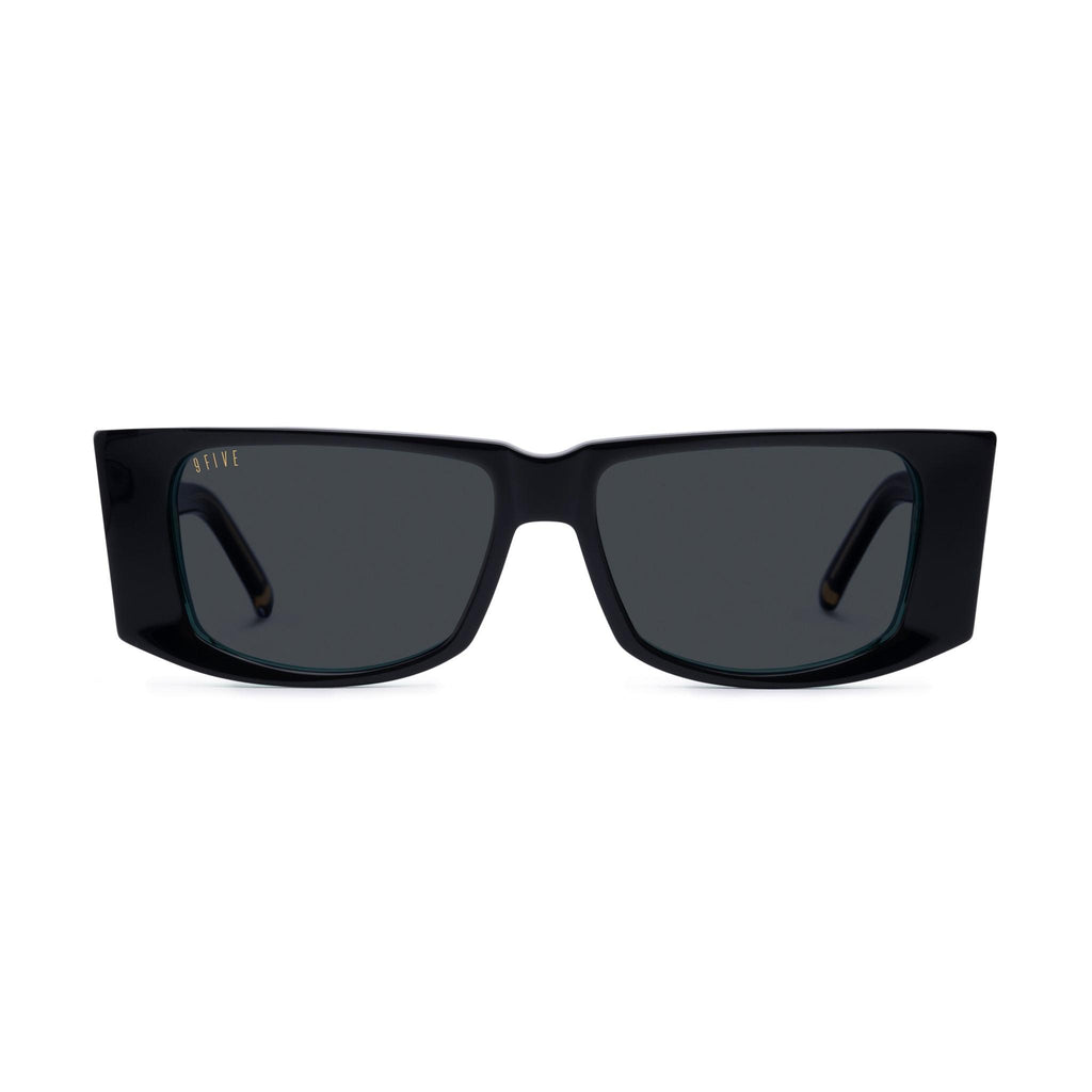 9FIVE Angelo Stingray Black & 24K Gold Sunglasses — front [g:black s:all o:1]