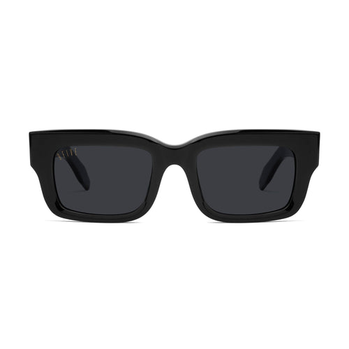 9FIVE Apex Black & 24K Gold Black Sunglasses — front [g:black s:all o:1]