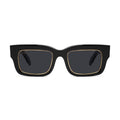 9FIVE Apex Black & 24K Gold Rim Sunglasses — front [g:black s:all o:1]