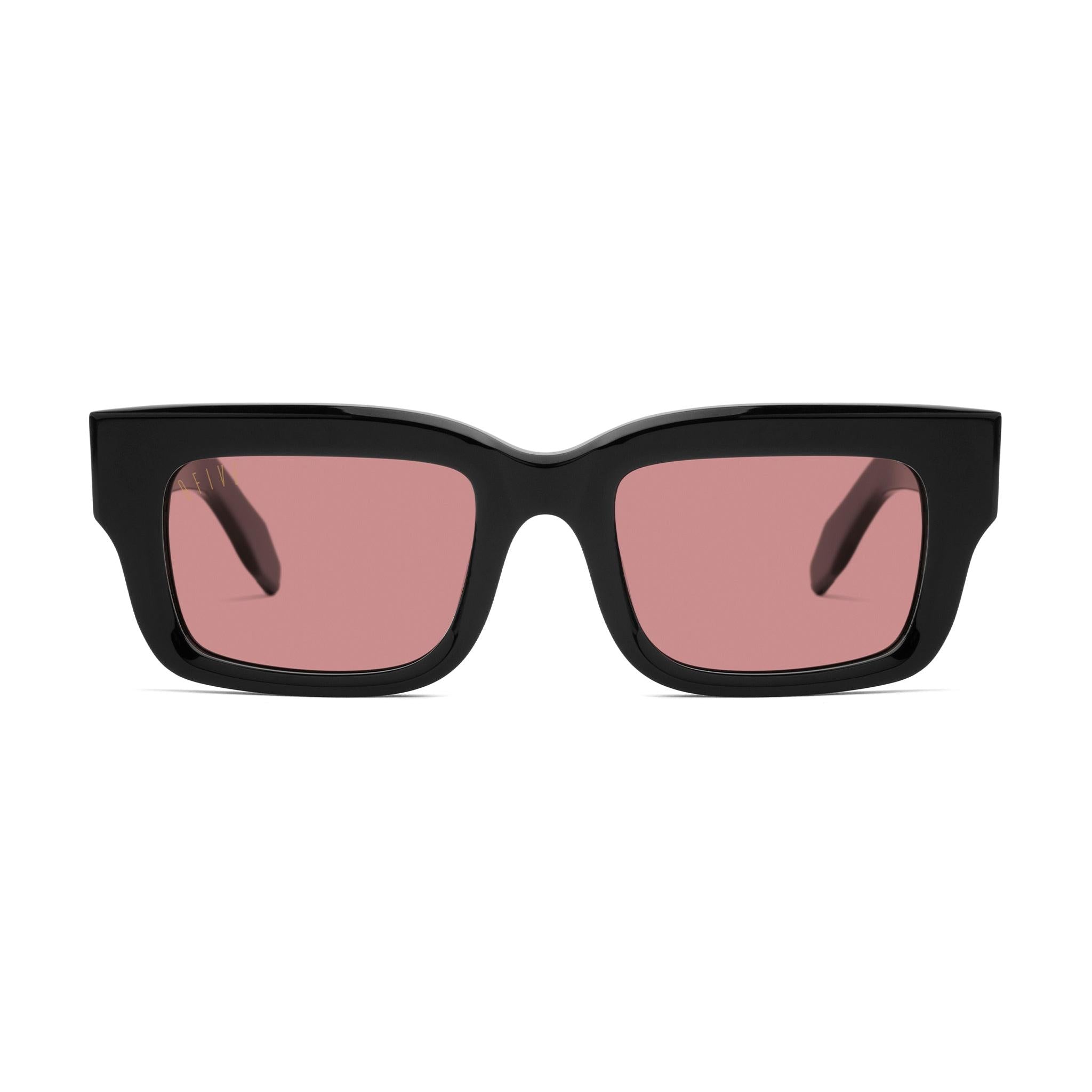 9FIVE Apex Black & 24K Gold Pink Sunglasses — front [g:pink s:all o:1]