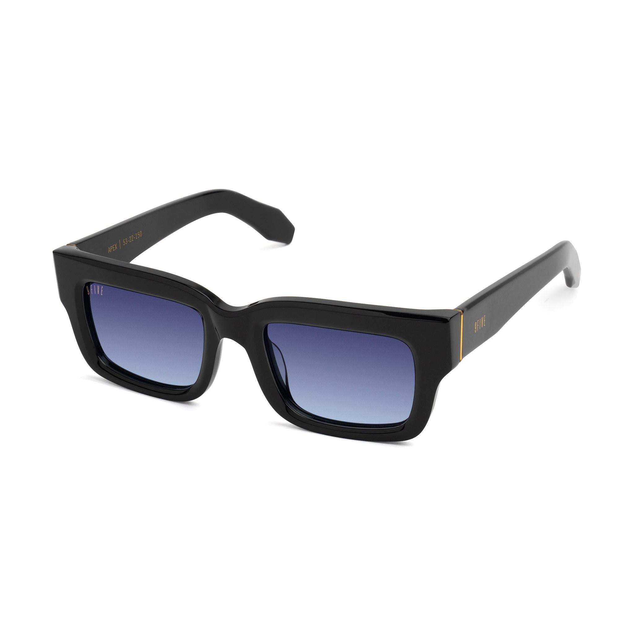9FIVE Apex Black & 24K Gold Midnight Gradient Sunglasses — side [g:midnight-gradient s:all o:2]