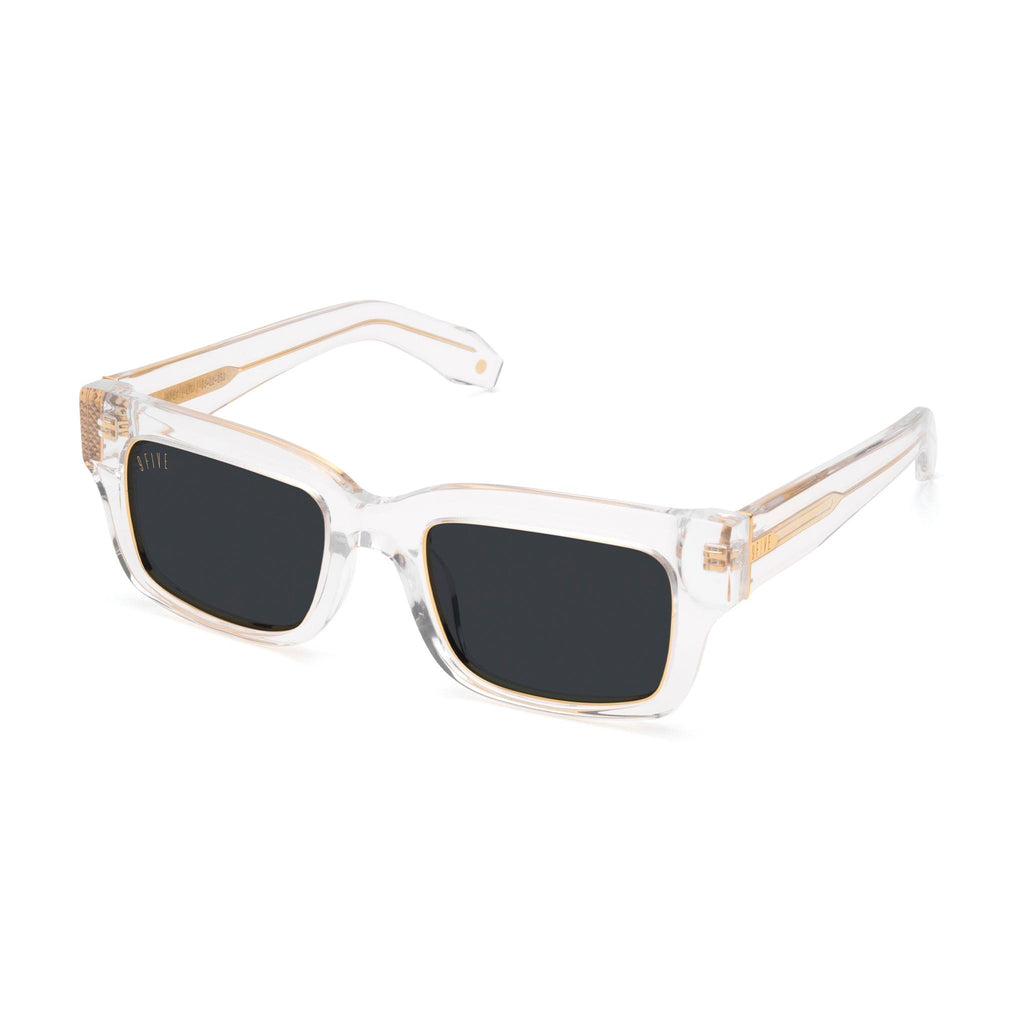 9FIVE Apex Crystal & 24K Gold Black Sunglasses — side [g:black s:all o:2]