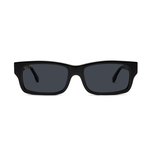 9FIVE Aura Black & 24K Gold Sunglasses — Regular fit, front [g:black s:reg o:1]