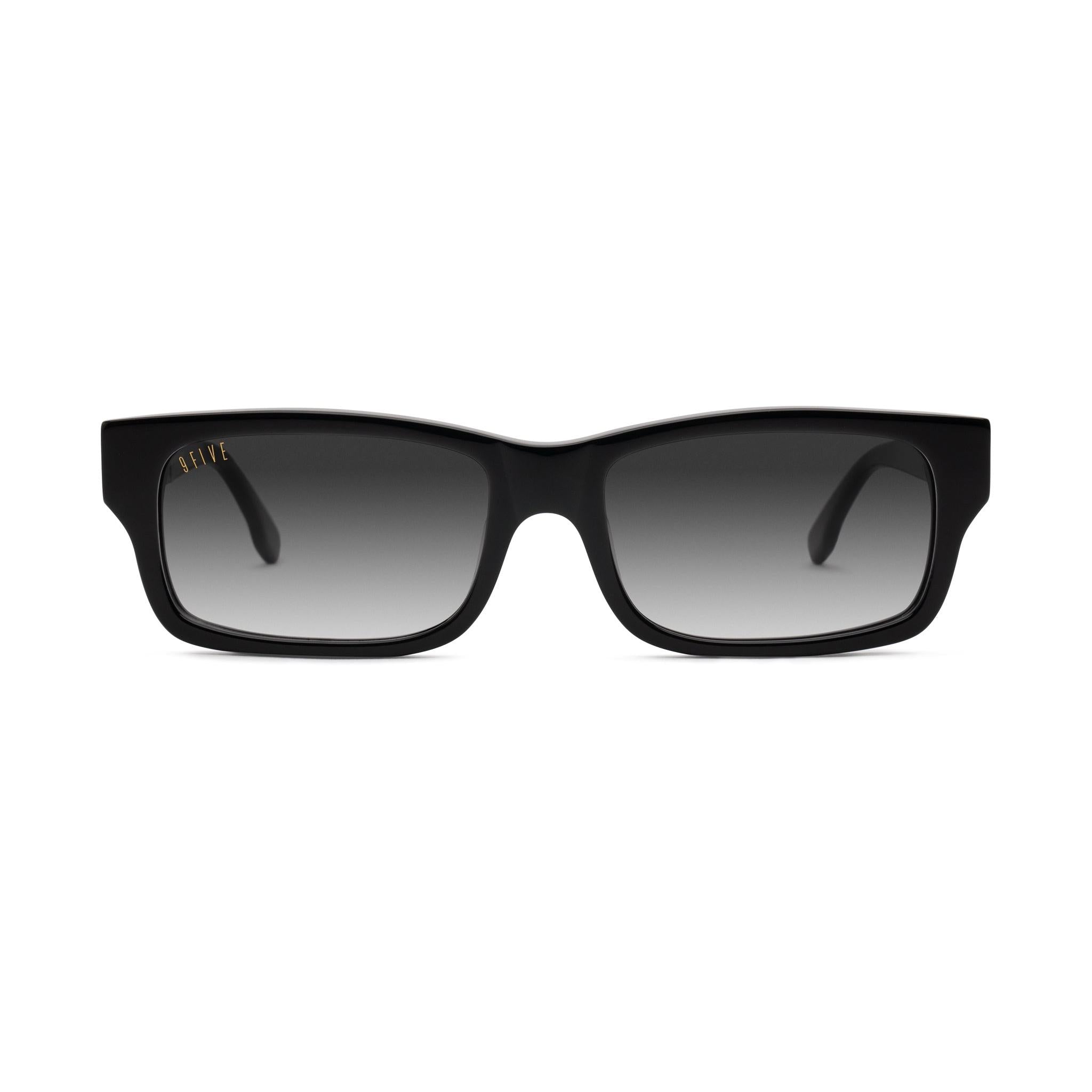 9FIVE Aura Black Gradient & 24K Gold Sunglasses — Regular fit, front [g:black-gradient s:reg o:1]