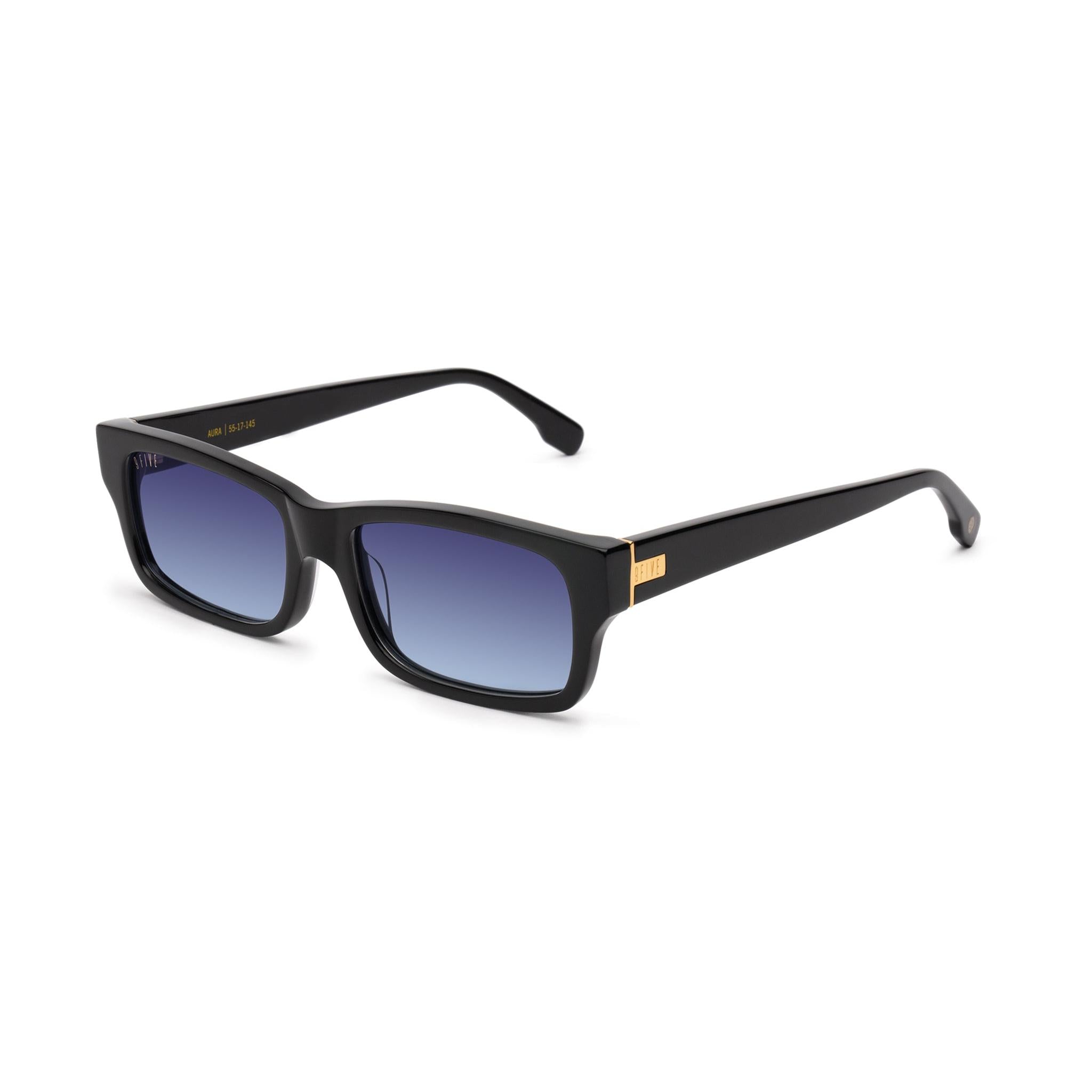 9FIVE Aura Midnight Gradient & 24K Gold Sunglasses — Regular fit, side [g:midnight-gradient s:reg o:2]