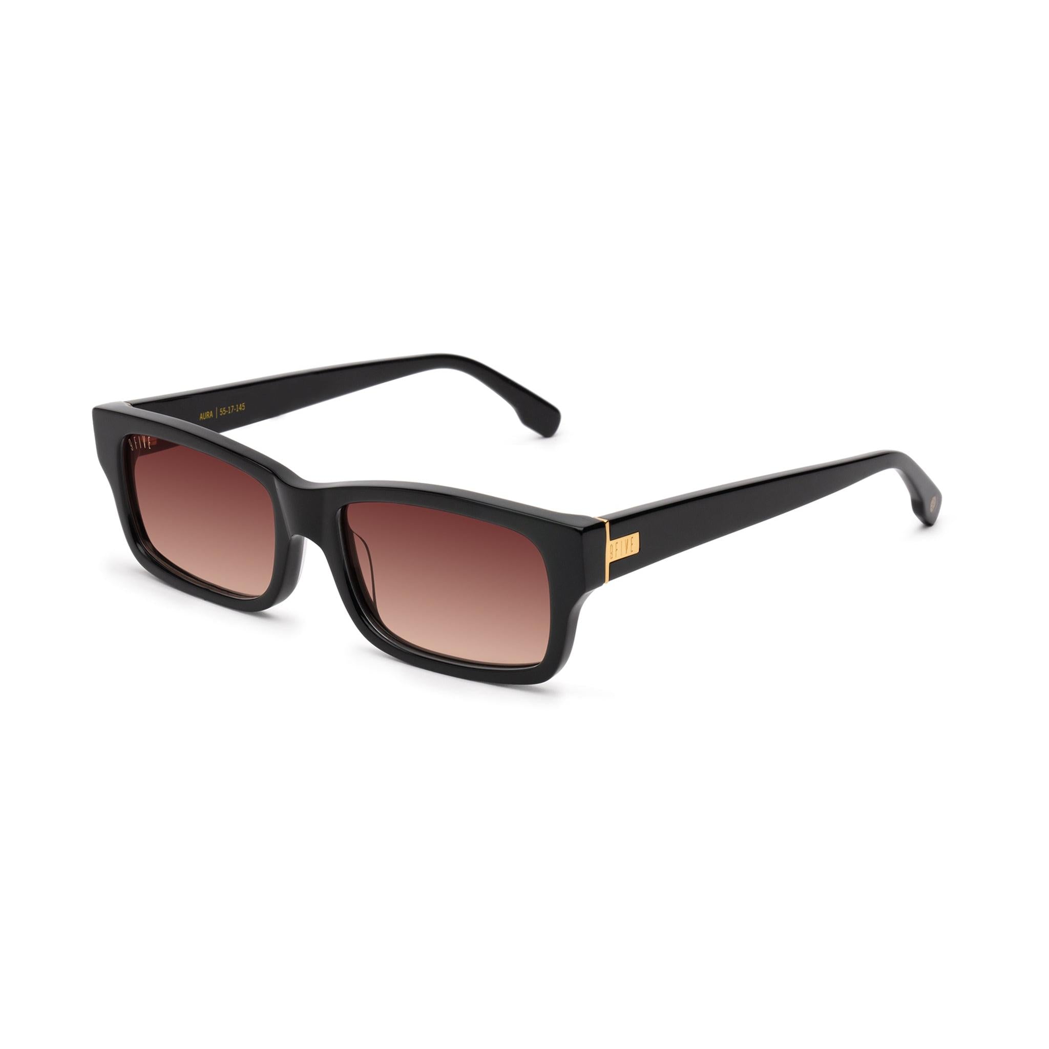 9FIVE Aura Rum Gradient & 24K Gold Sunglasses — Regular fit, side [g:rum-gradient s:reg o:2]