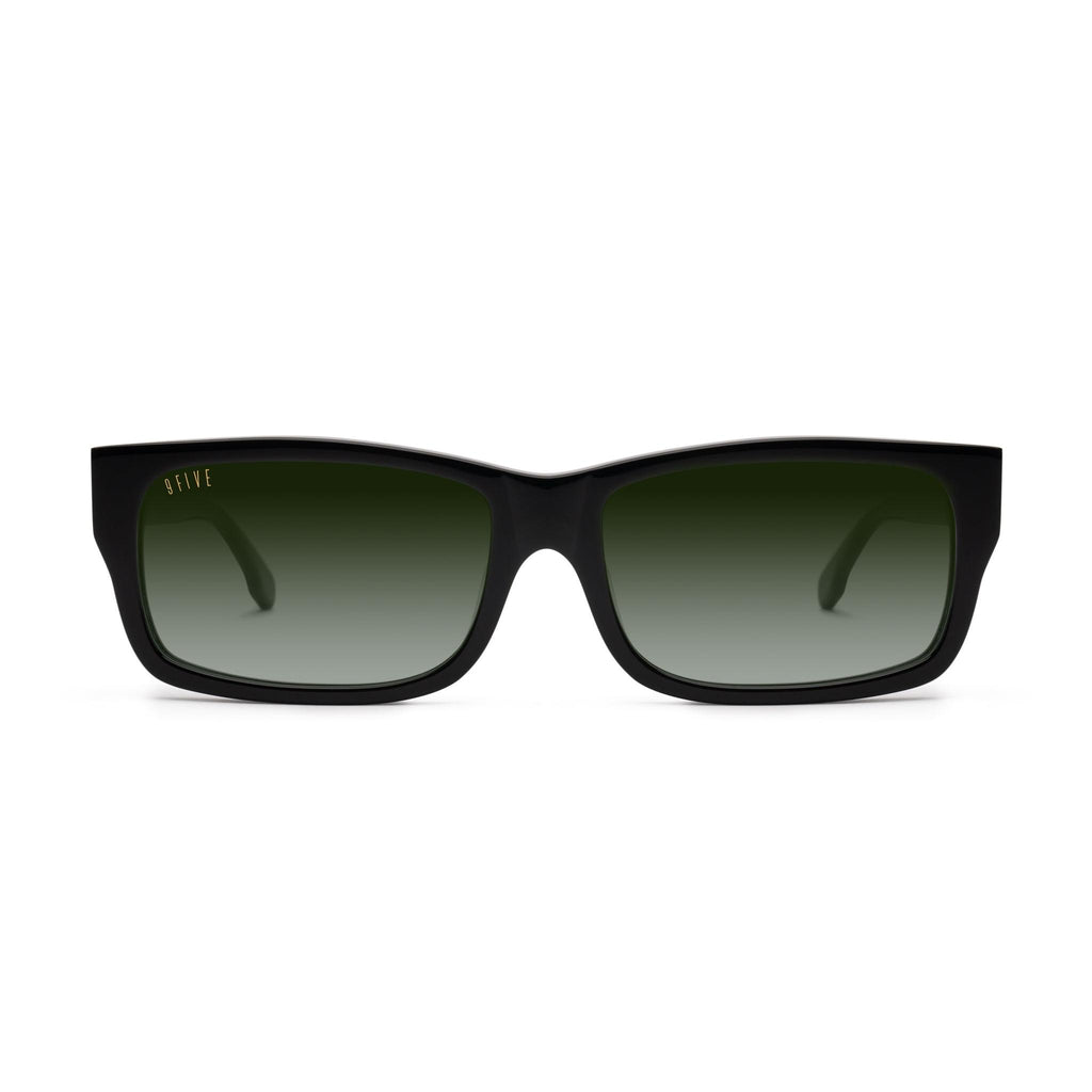 9FIVE Aura Green Gradient & 24K Gold Sunglasses — XL fit, front [g:green-gradient s:xl o:1]