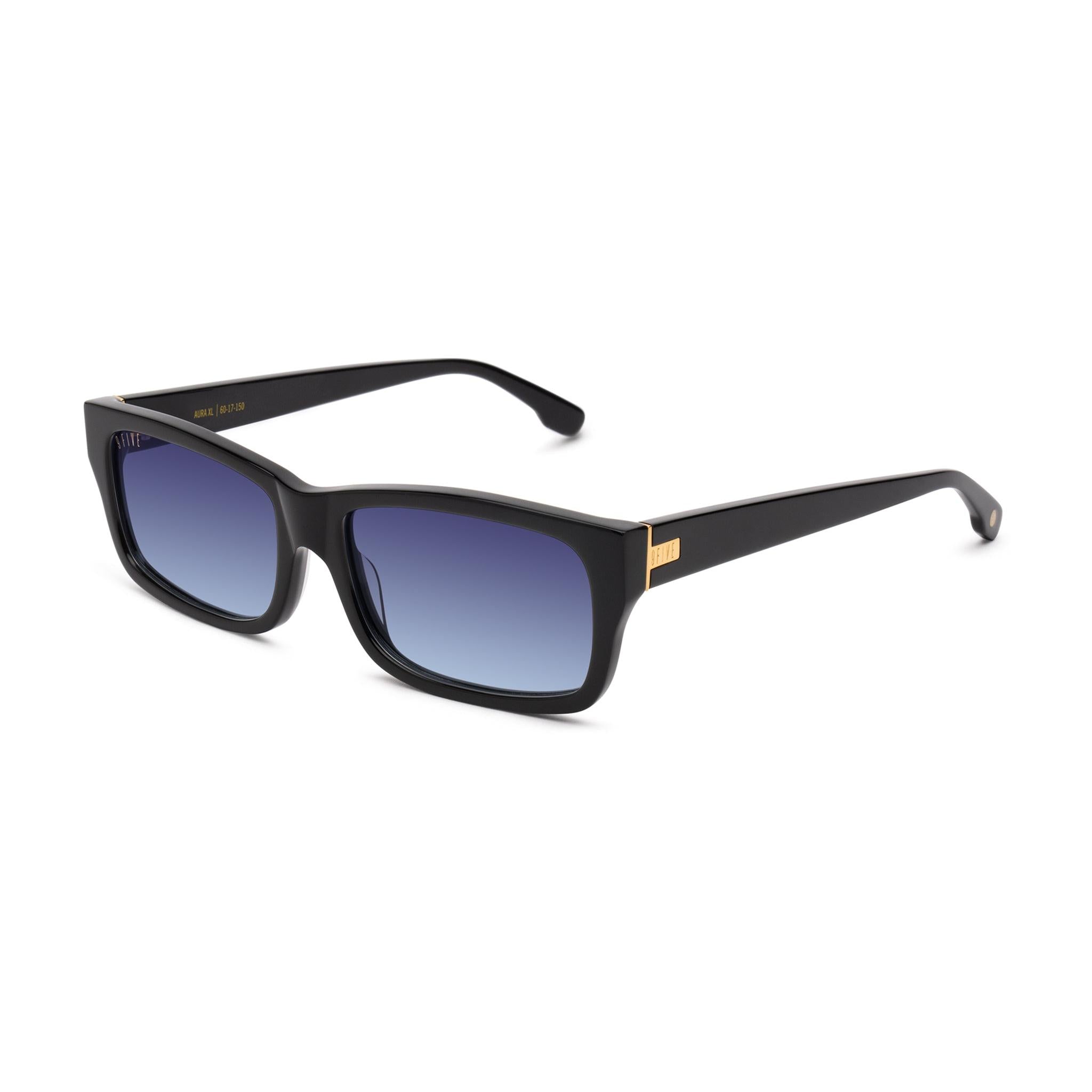 9FIVE Aura Midnight Gradient & 24K Gold Sunglasses — XL fit, side [g:midnight-gradient s:xl o:2]