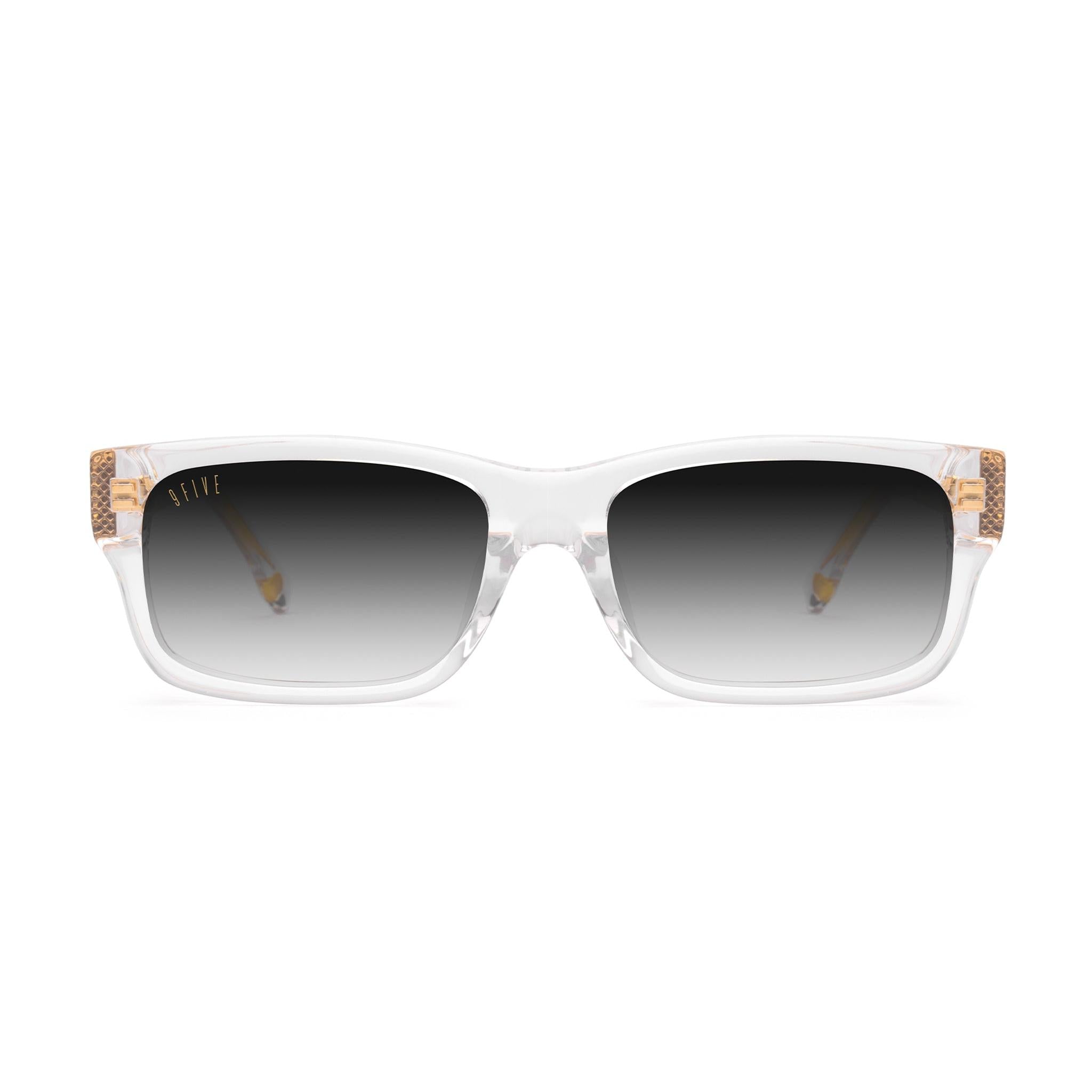 9FIVE Aura Crystal Black Gradient Sunglasses — XL front [g:black-gradient s:xl o:1]