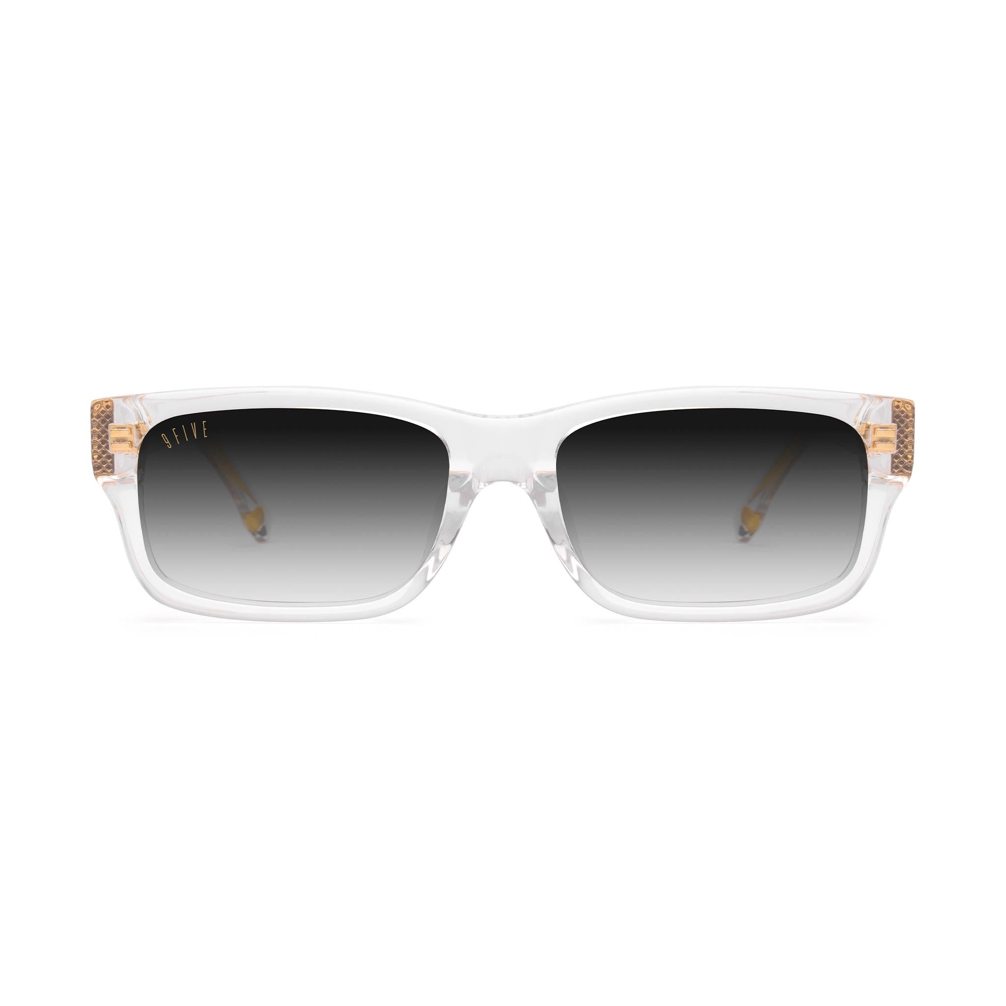 9FIVE Aura Crystal Black Gradient Sunglasses — front [g:black-gradient s:reg o:1]